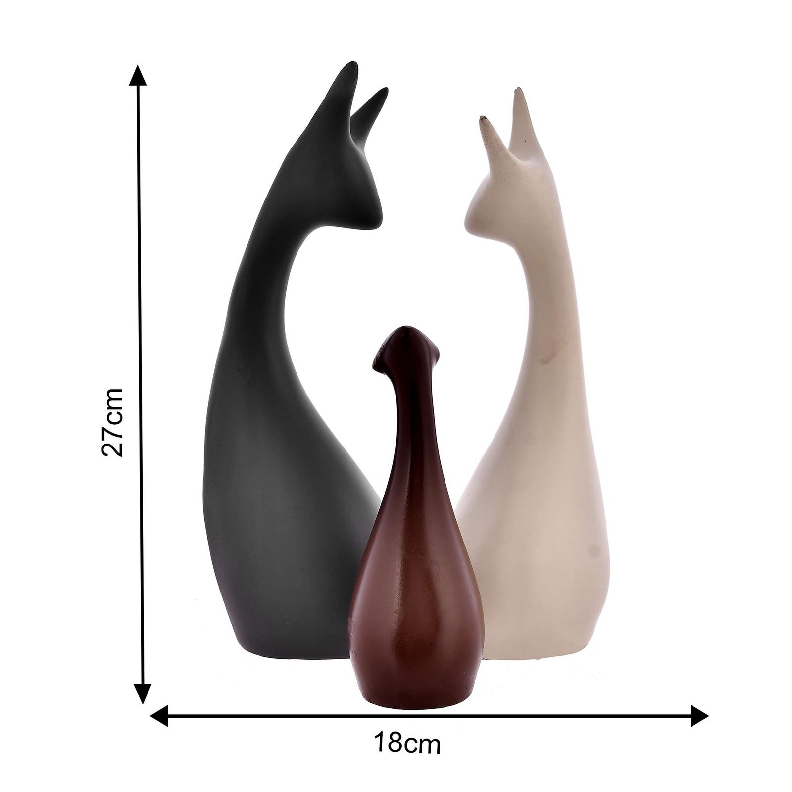 Giraffe Pair Antique Finish Showpiece - Image 2