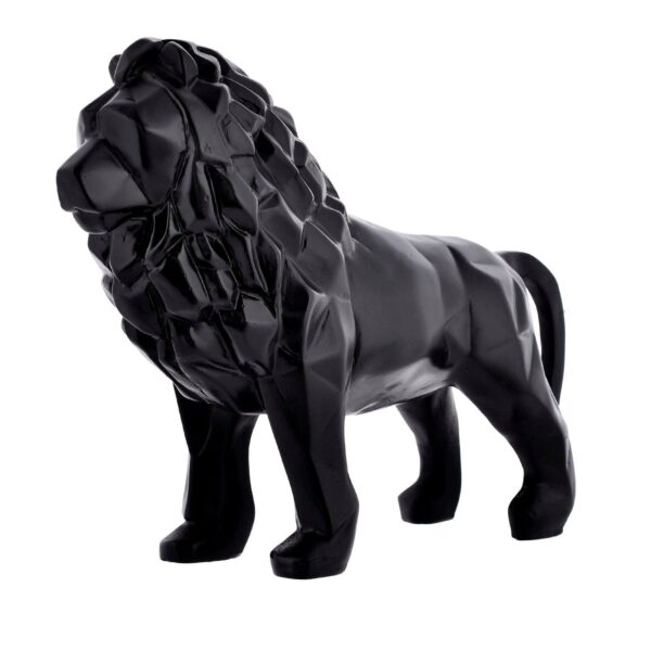King Lion Black Statue