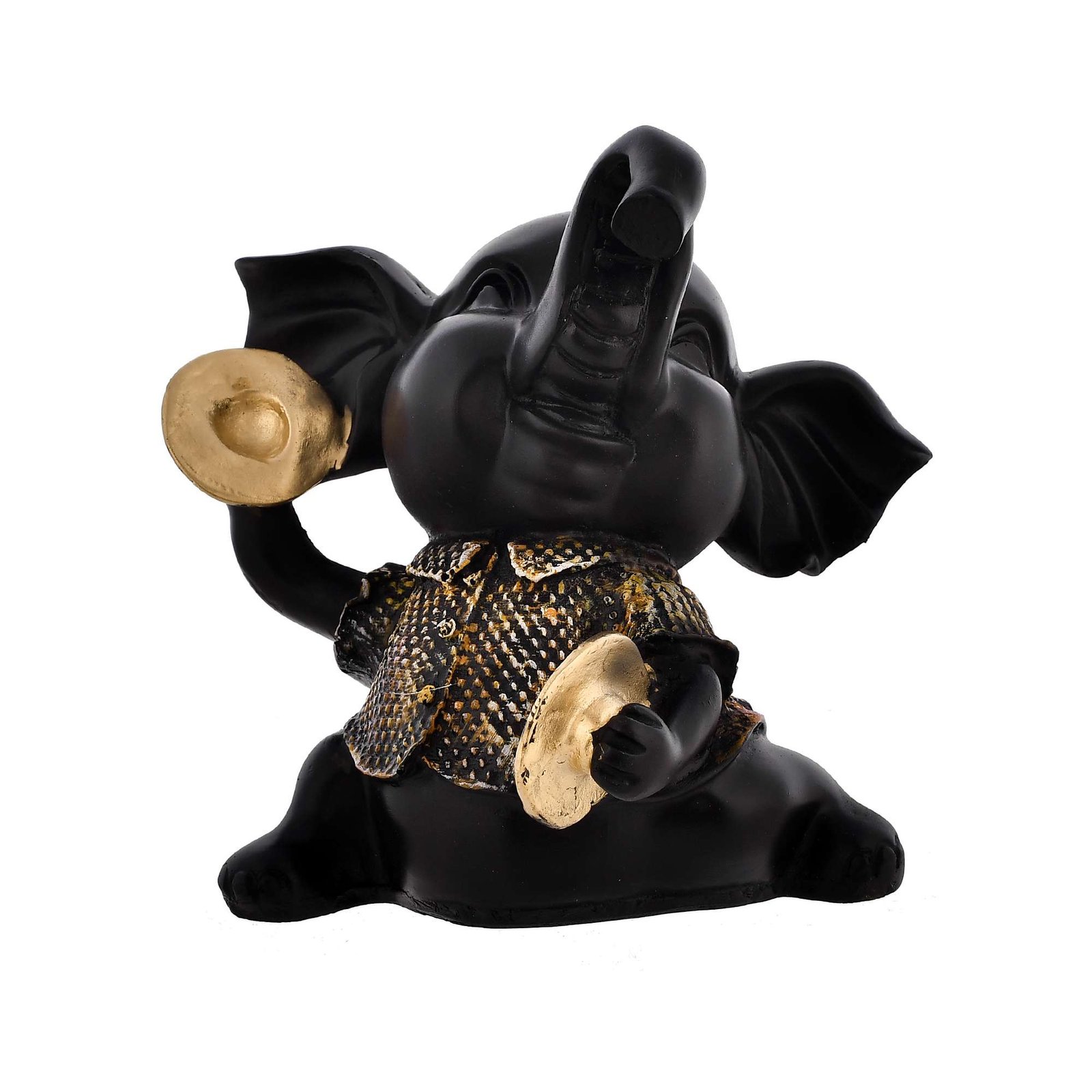 Elephant Playing Musical Instrument Sculpture - Image 4