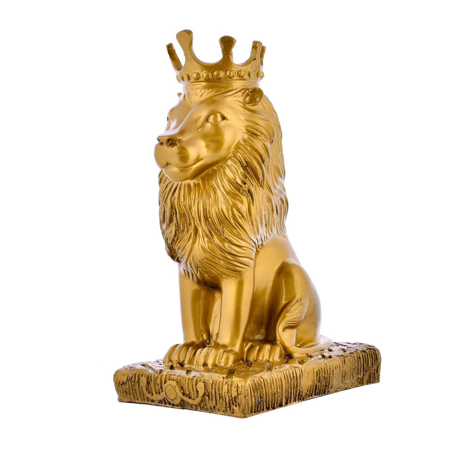 Lion Statue with Crown Sculpture