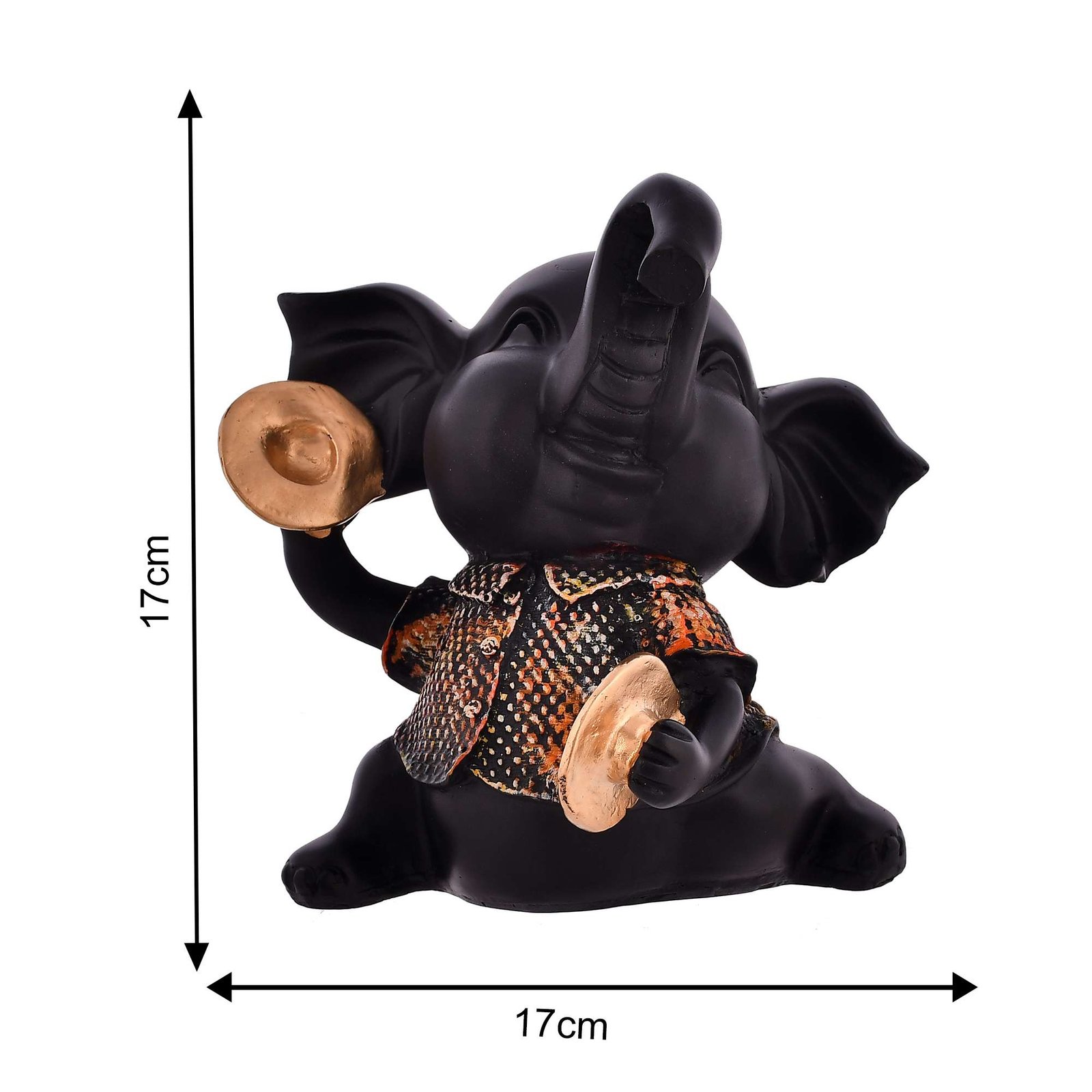 Elephant Playing Musical Instrument Sculpture - Image 2